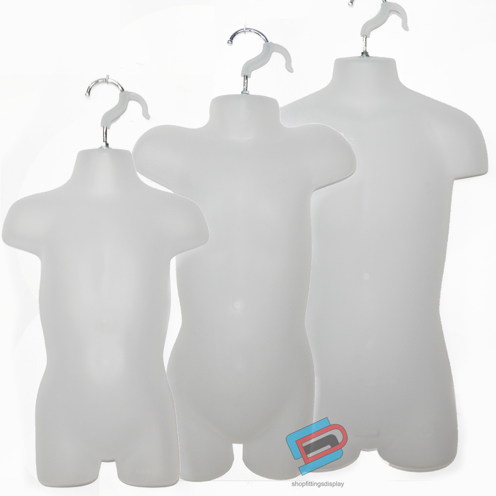 Kid Hanging Body Form Retail Clothes Display Mannequin Semi Clear (sdl135/155/555)