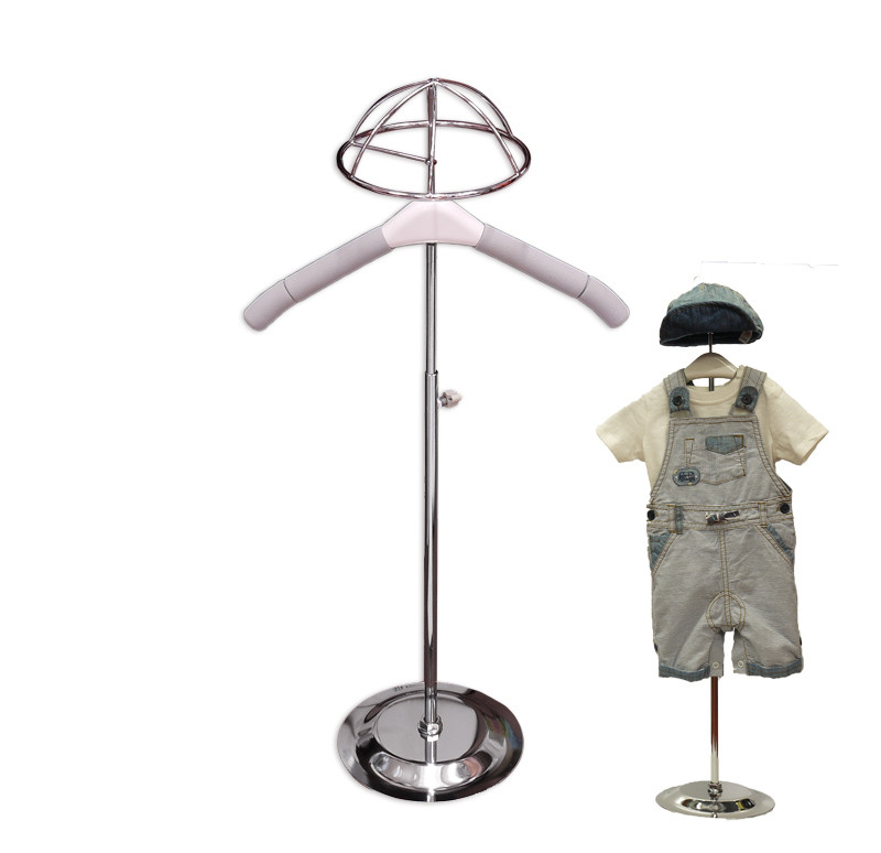 Kids Mannequin Bodysuit Hanger Display Stand with Hat Holder 