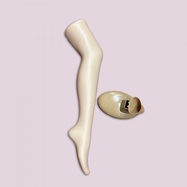 WellieSTR 1PC Plastic Female Mannequin Foot Clear, Hosiery