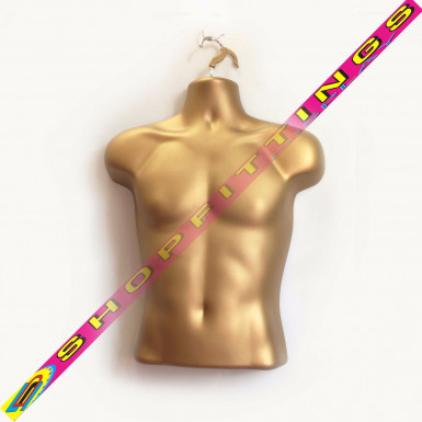 Male Hanging Body Form Retail Clothes Display Mannequin Gold (sdl3/4)