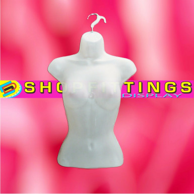 Female Hanging Body Form Retail Clothes Display Mannequin Semi-Clear (sdl3/4)