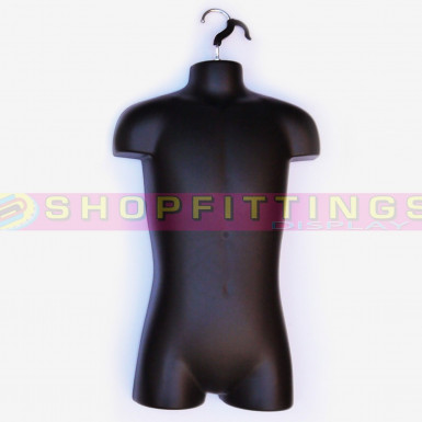 Child Hanging Body Form Retail Clothes Display Mannequin Black (sdl555)