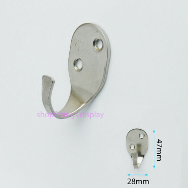 Single Coat Hanger Hook Door Wall Bath Metal Strong Hooks