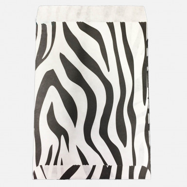 PAPER CARRIER BAGS VALENTINES GIFT BAGS ACCESSORIES JEWELLERY BLACK ZEBRA