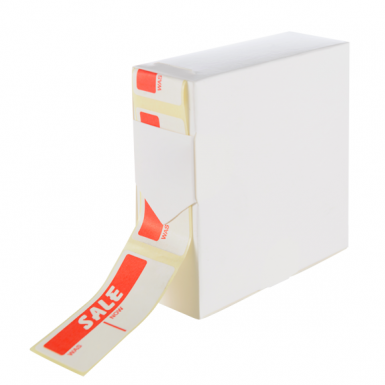 Self-Adhesive Labels 'Sale Was/Now'