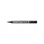 Pentel black permanent marker bullet/chisel tip – single/box of 12