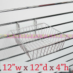 SLATWALL GRIDWALL SHALLOW WIRE BASKET LARGE SMALL MESH BASKET