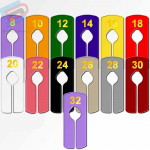 Garment Rail Divider Clothes Size S M L Plain Colours Popular Sizes Separators
