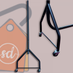 Heavy Duty Reinforced Clothes Garment Rail Black